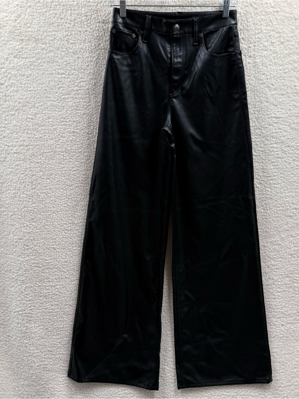 Rag & Bone Sofie Faux Leather High Rise Pant Size 25 Black